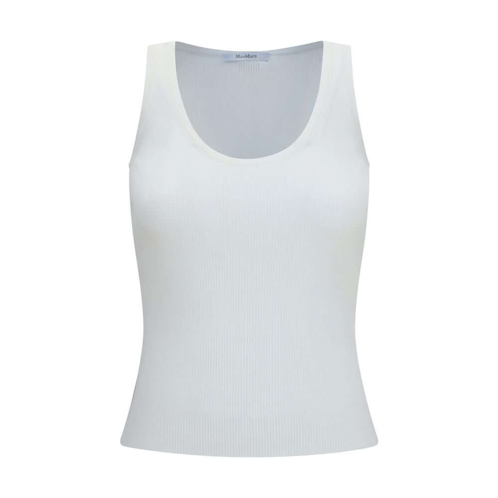 Max Mara White Viscose Tank Tops