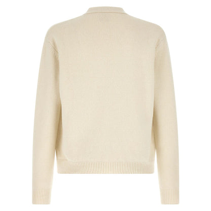 A.P.C. White Wool Cardigan