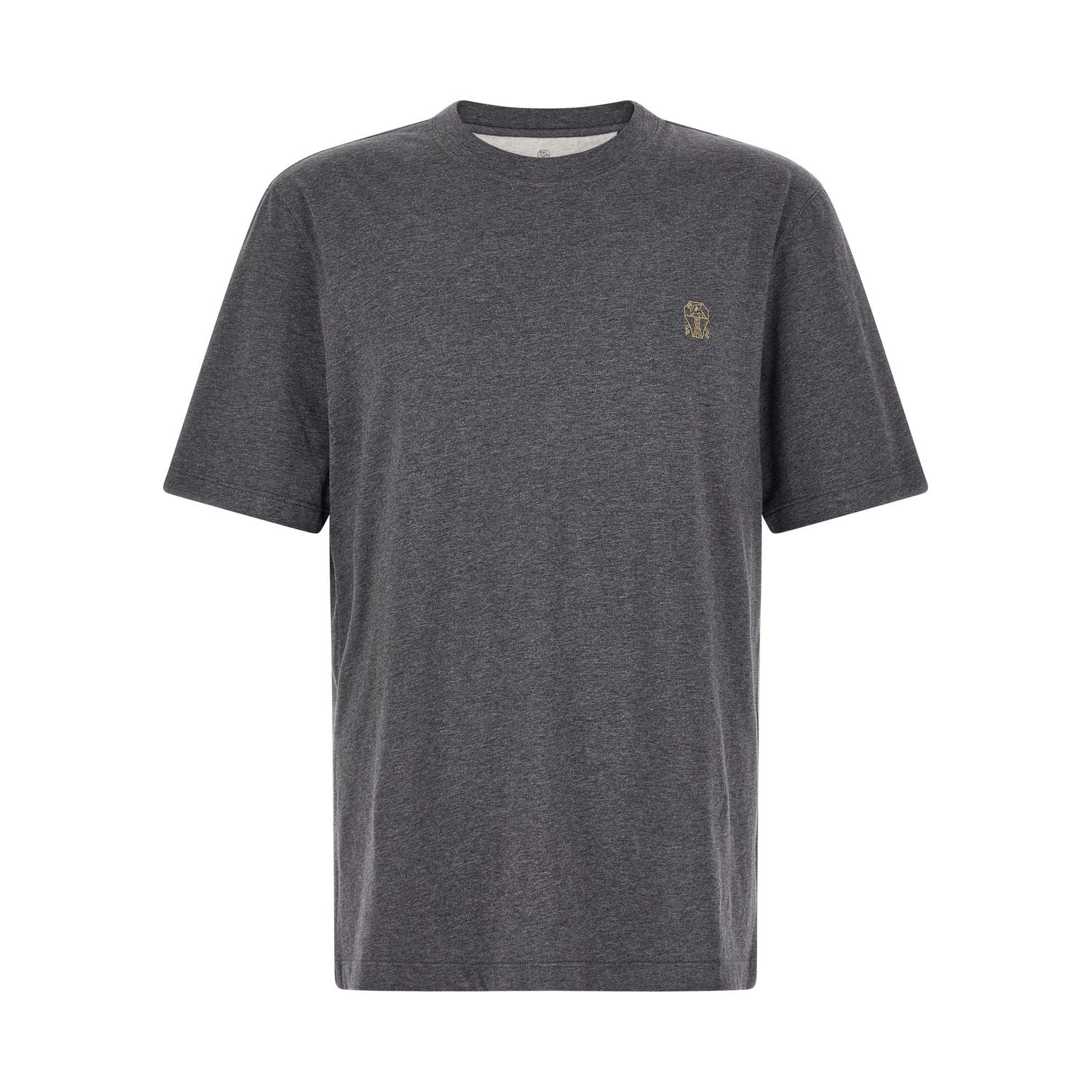 Brunello Cucinelli Gray Cotton T-Shirt