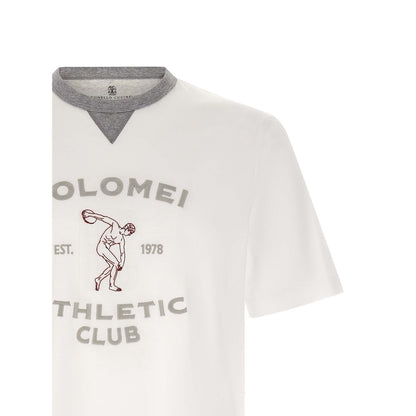 Brunello Cucinelli White Cotton T-Shirt
