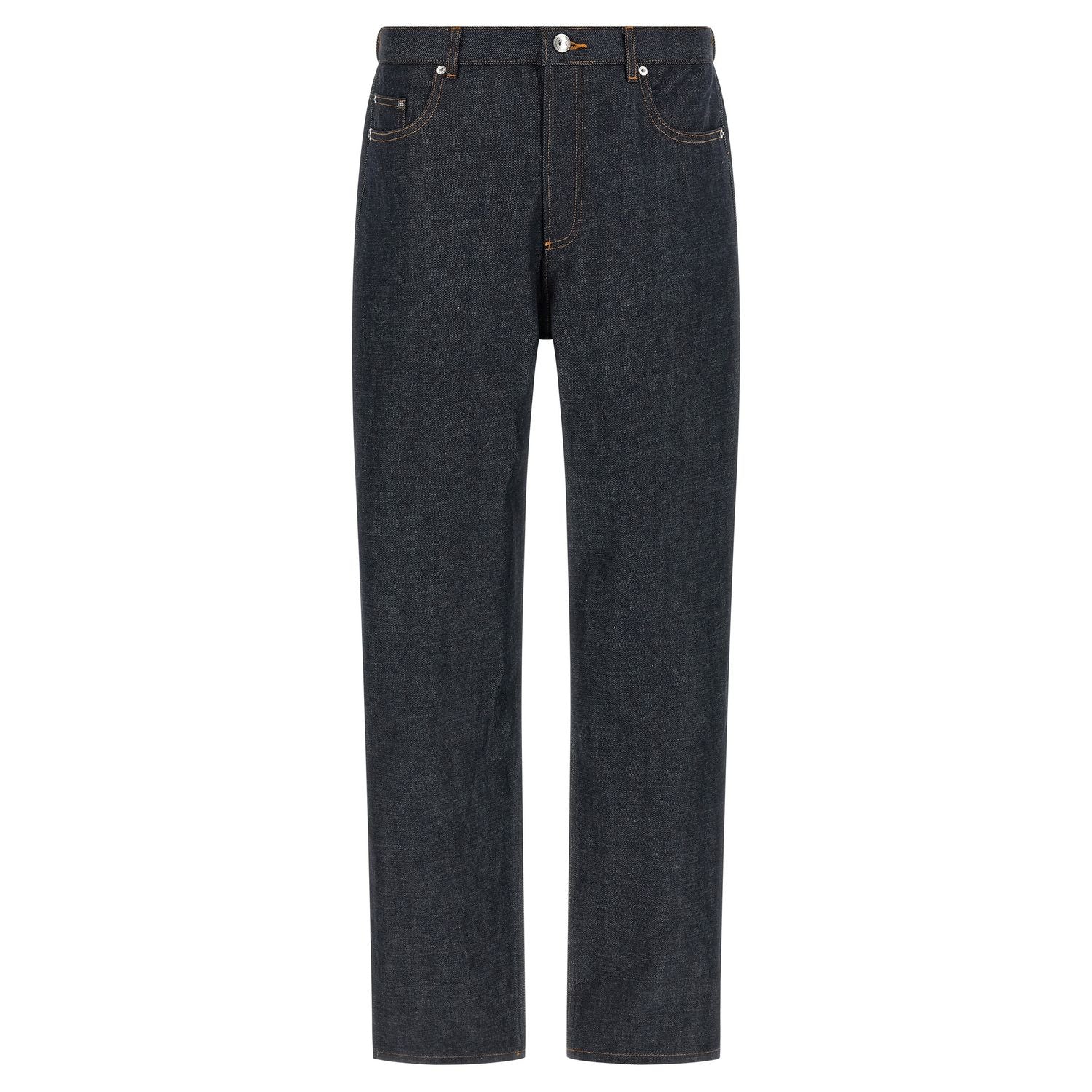 A.P.C. Blue Cotton Relaxed Fit Jeans
