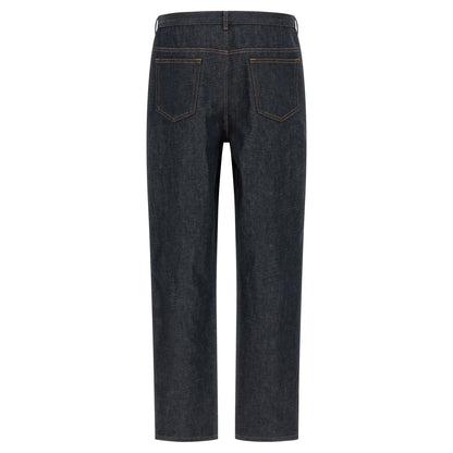 A.P.C. Blue Cotton Relaxed Fit Jeans