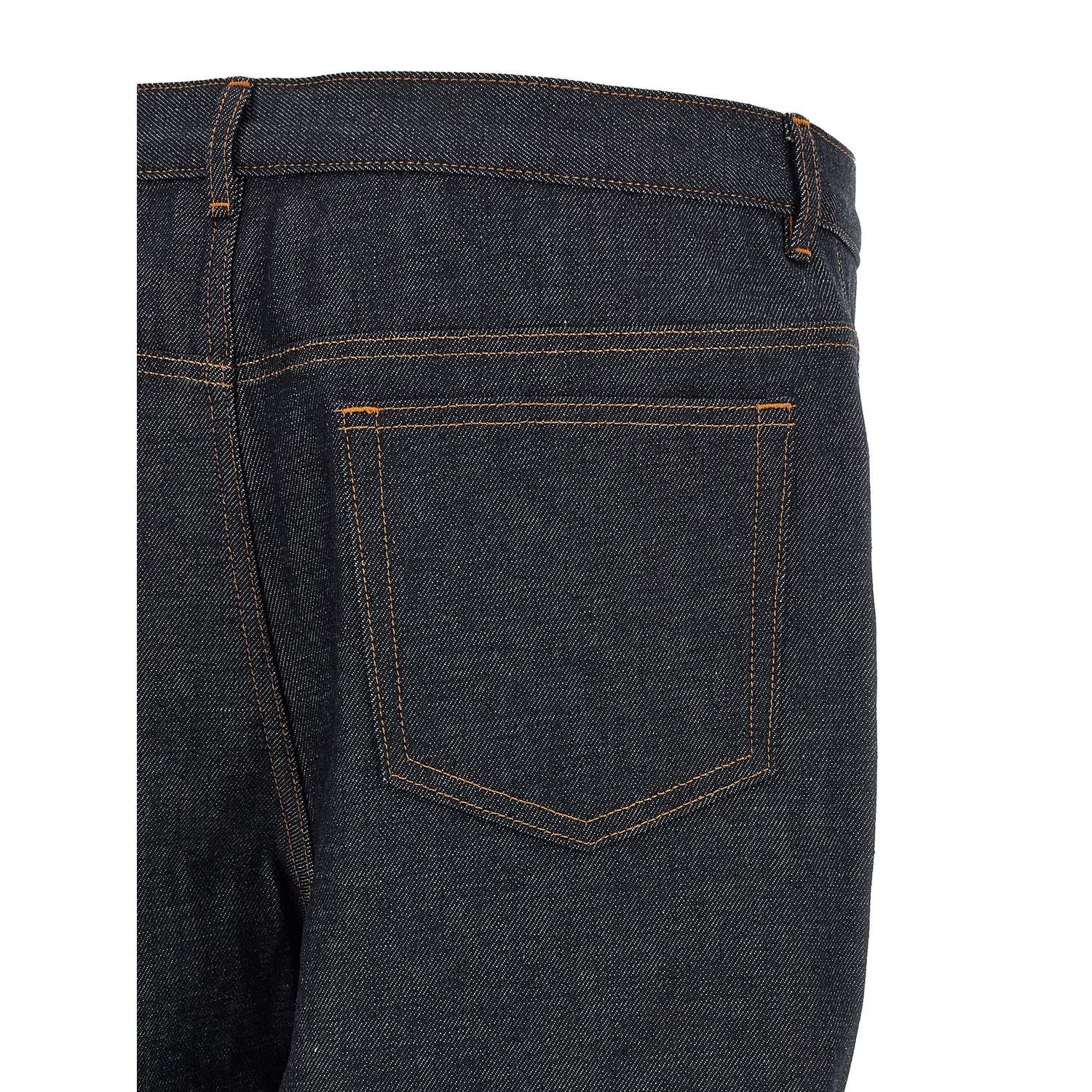 A.P.C. Blue Cotton Relaxed Fit Jeans