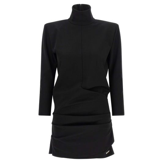 The Attico Black Viscose Short Dress