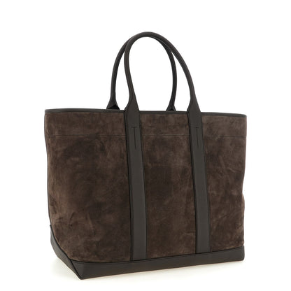 Tom Ford Brown Calfskin Tote Bag