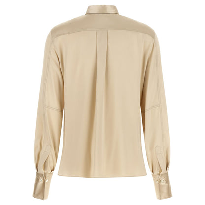 Brunello Cucinelli Beige Silk Blouse