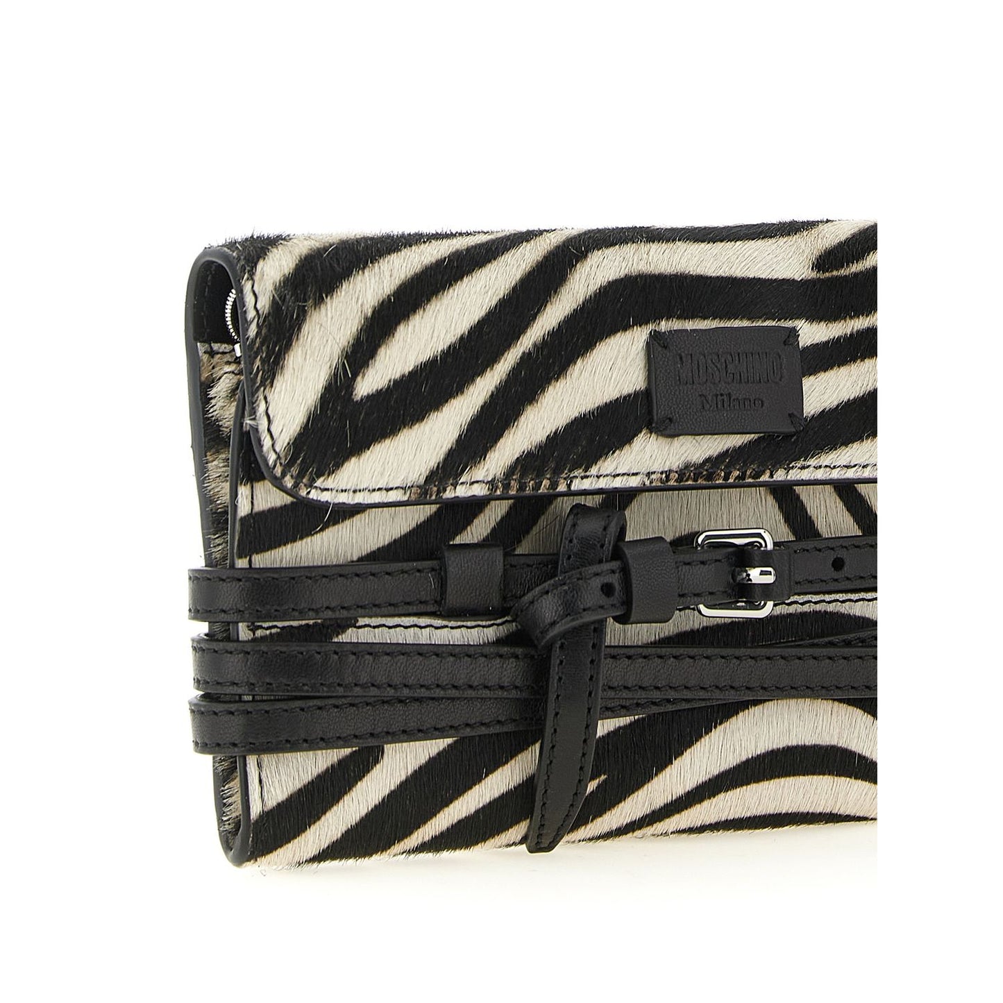 Moschino Bicolor Leather Cardholder