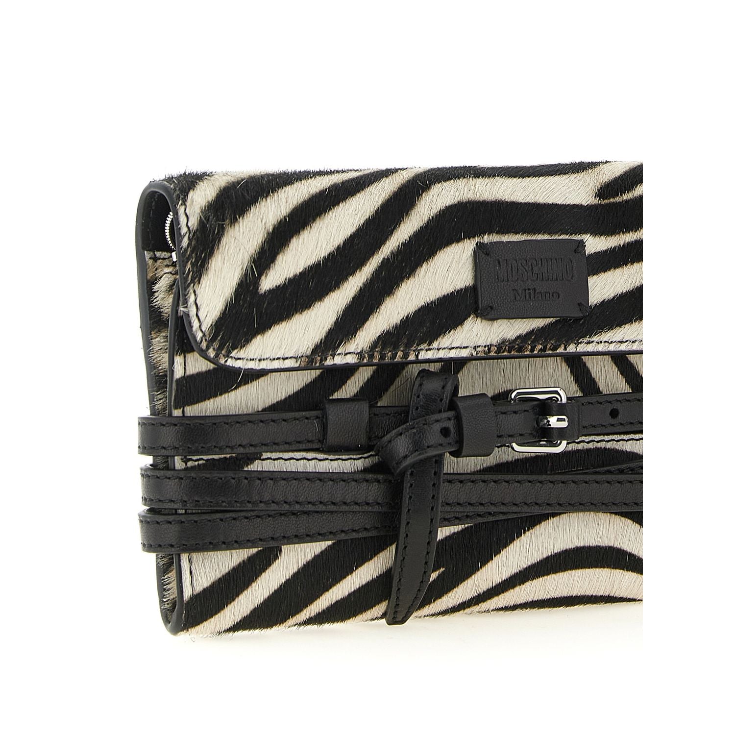 Moschino Bicolor Leather Cardholder