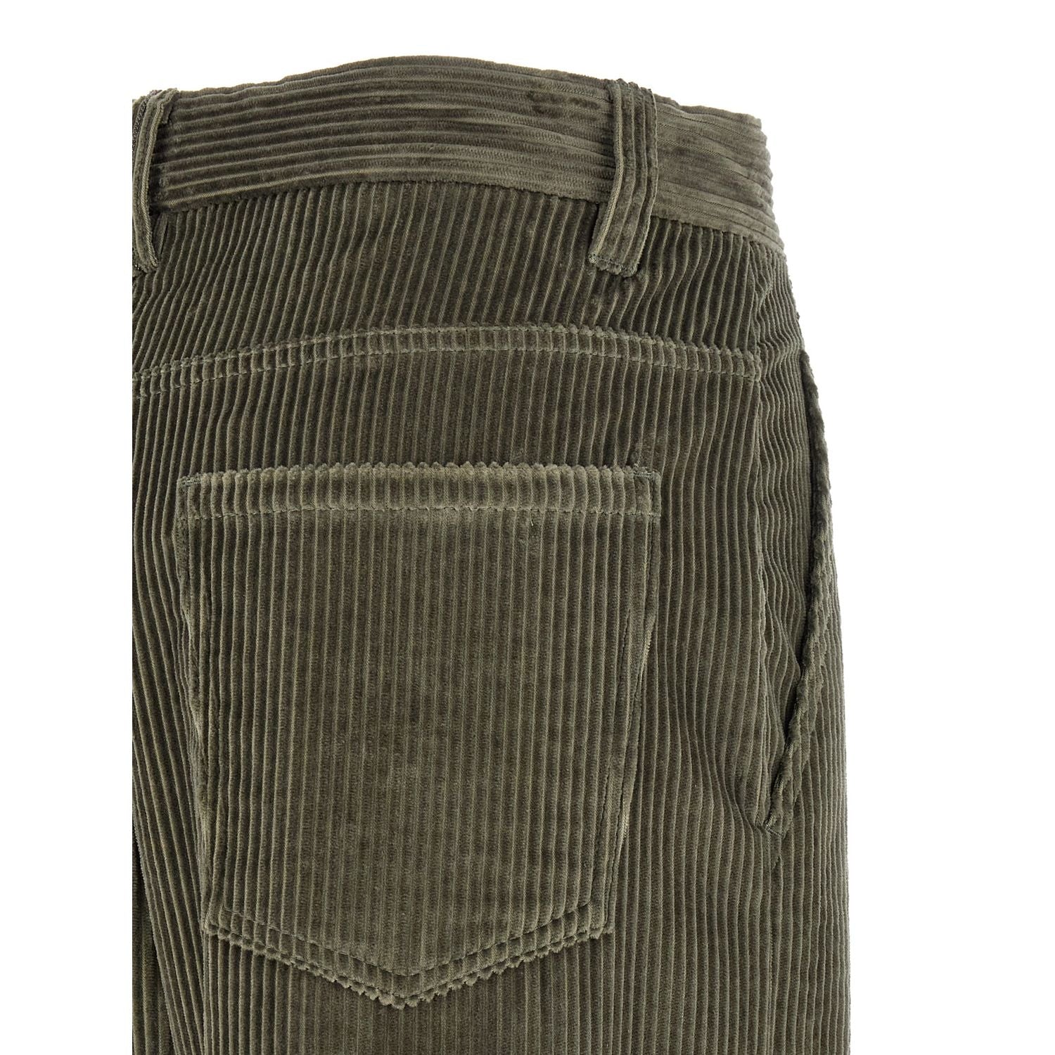Brunello Cucinelli Bicolor Cotton Flared Pants