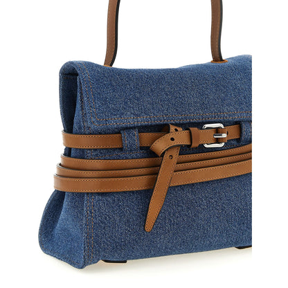 Moschino Blue Cotton Handbag