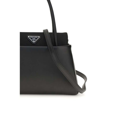 Prada Black Calf Leather Bos Taurus Handbag