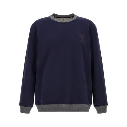 Brunello Cucinelli Blue Cotton Sweatshirt