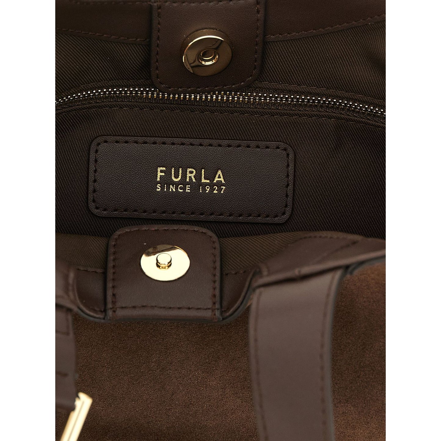 Furla Brown Calfskin Handbag
