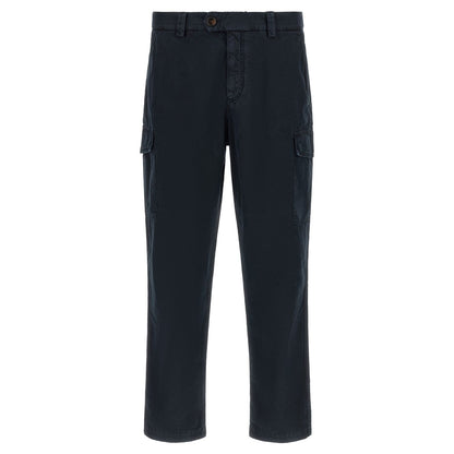 Brunello Cucinelli Blue Cotton Cargo Pants