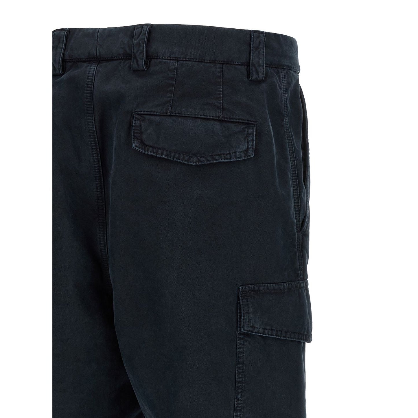 Brunello Cucinelli Blue Cotton Cargo Pants