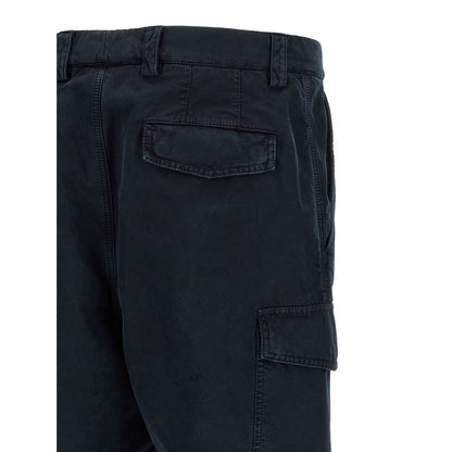 Brunello Cucinelli Blue Cotton Cargo Pants