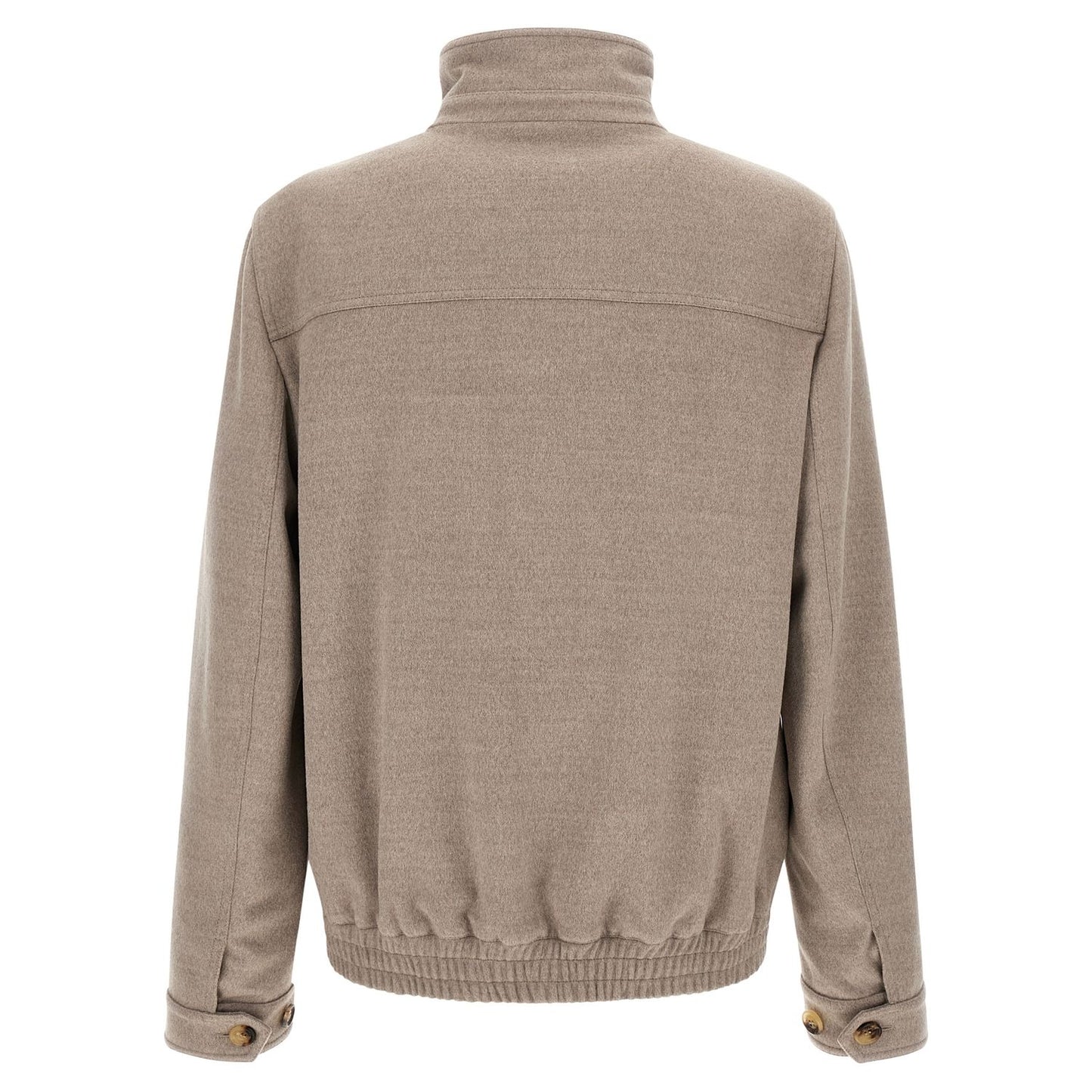 Brunello Cucinelli Beige Virgin Wool Bomber