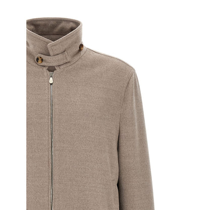 Brunello Cucinelli Beige Virgin Wool Bomber