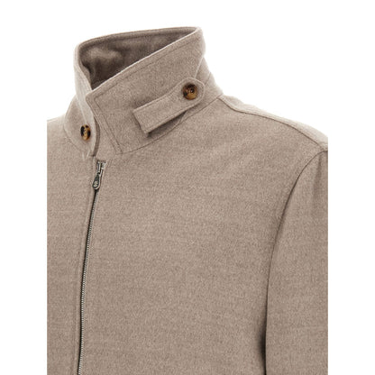 Brunello Cucinelli Beige Virgin Wool Bomber