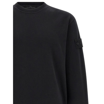 Stone Island Black Cotton Sweatshirt