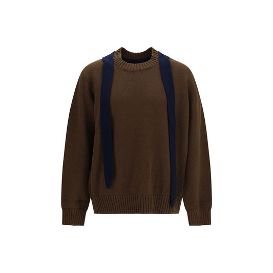 Sacai Brown Wool Oves Aries Sweatshirt