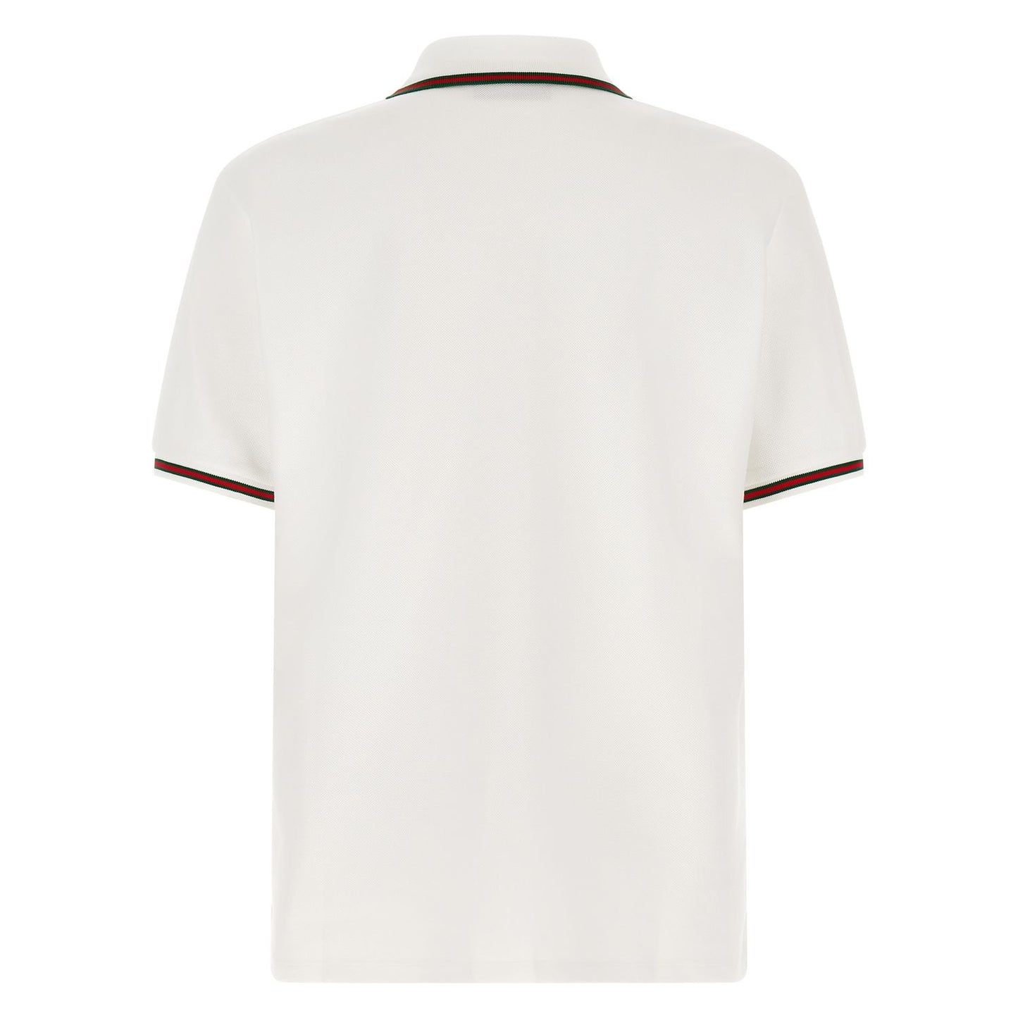 Gucci White Cotton Polo Shirt