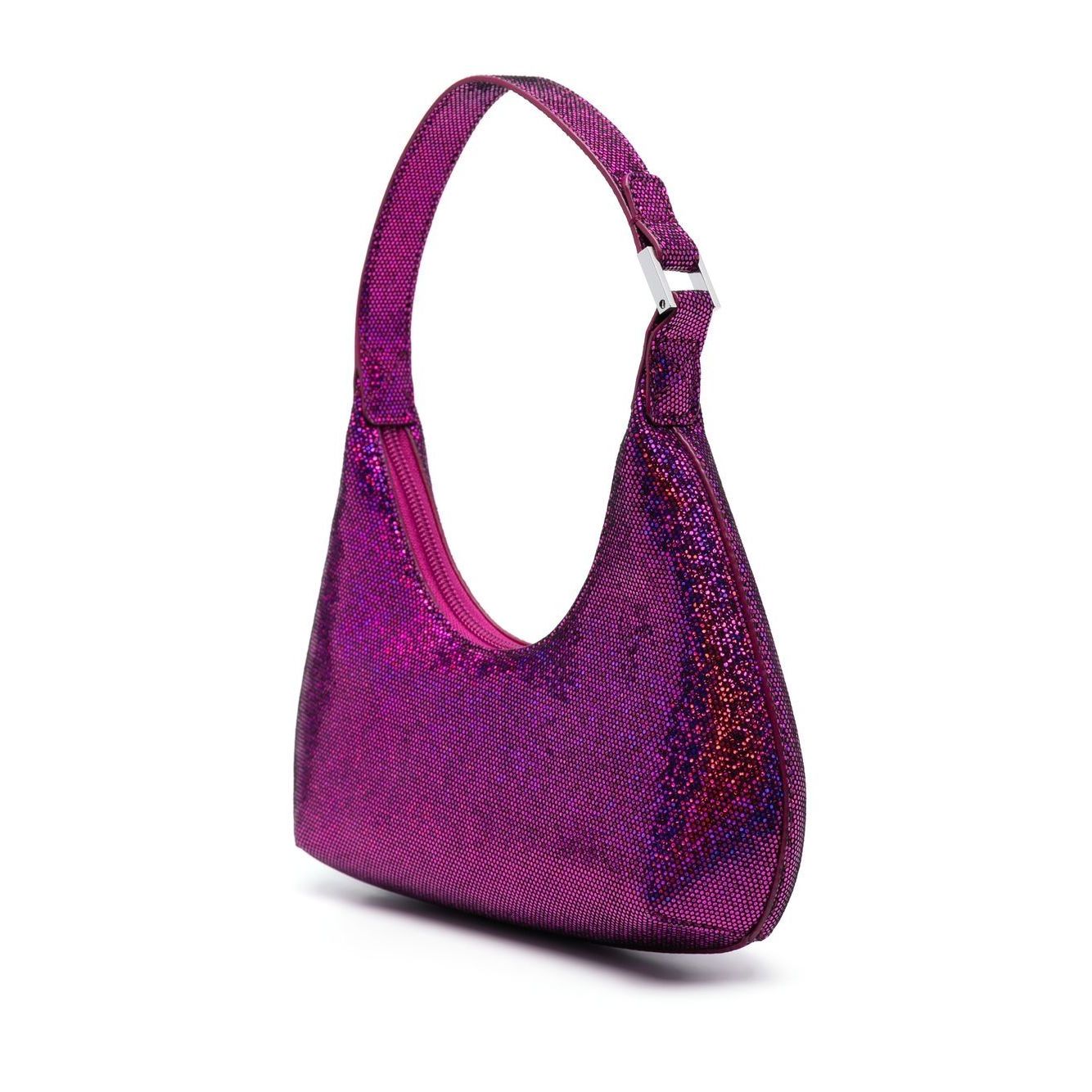 Front view with bag zipped and handles upright.
