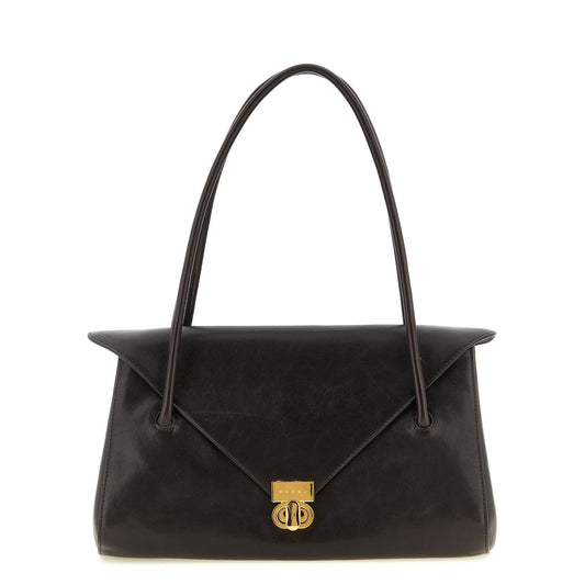 Marni Brown Calfskin Shoulder Bag