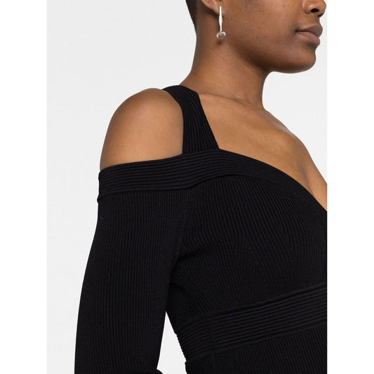 Alexander McQueen Short knitted dress with V-neck Dresses