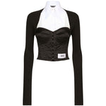 Dolce & Gabbana layered-shirt corset top