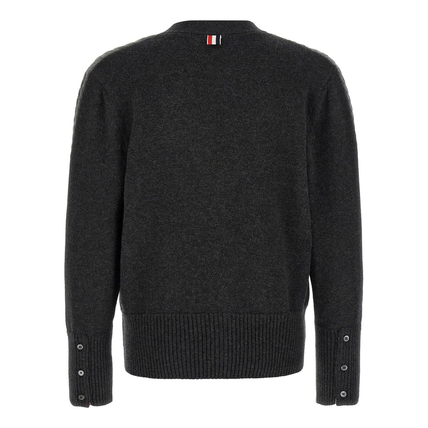 Thom Browne Gray Virgin Wool Cardigan
