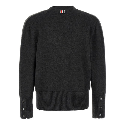 Thom Browne Gray Virgin Wool Cardigan