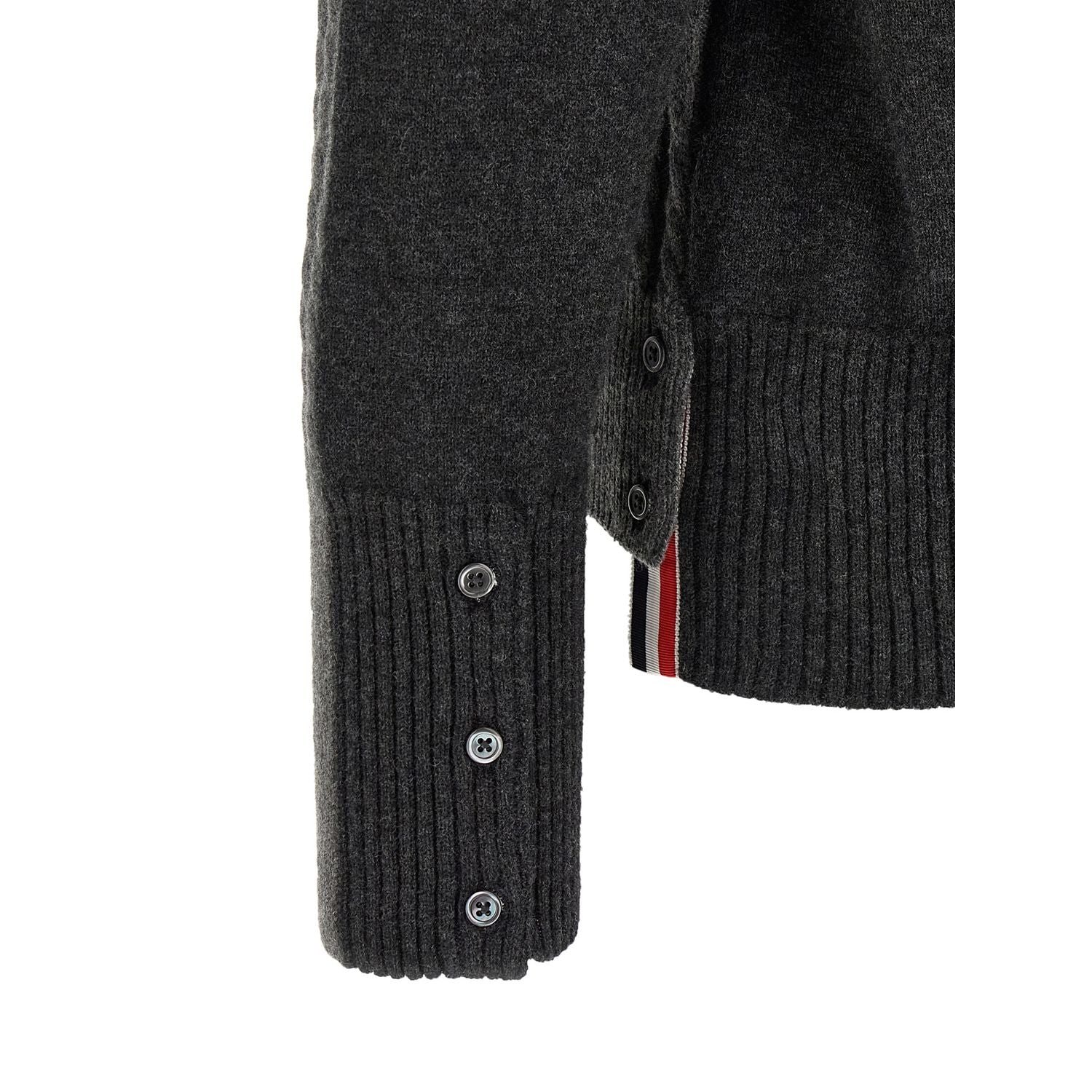 Thom Browne Gray Virgin Wool Cardigan