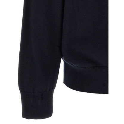 Hugo Boss Blue Cotton Cardigan