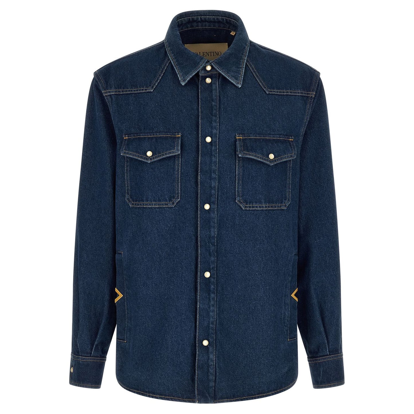 Valentino Garavani Blue Cotton Blouse