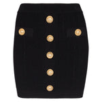 Balmain Button-detail knitted miniskirt