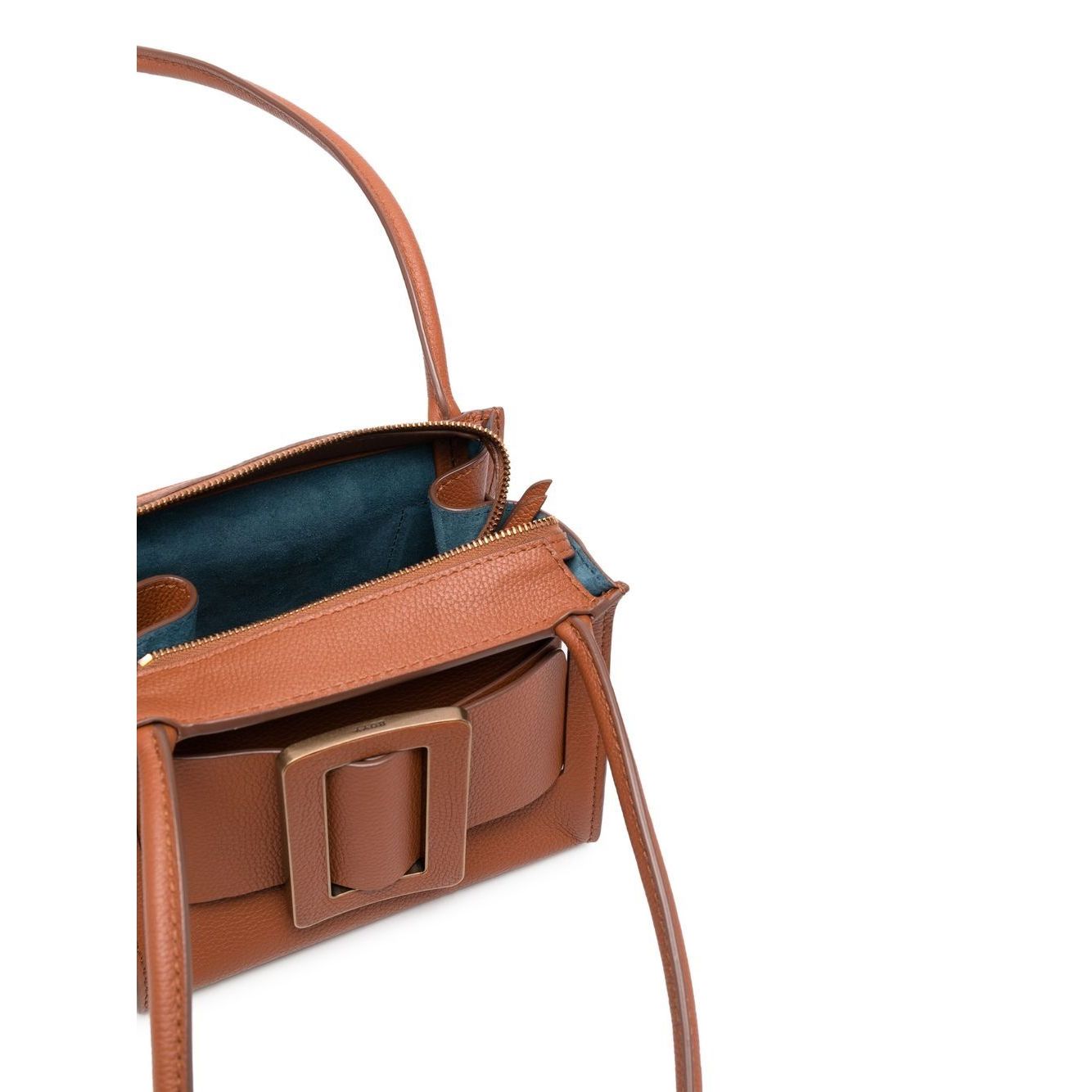 Front view with bag zipped and handles upright.