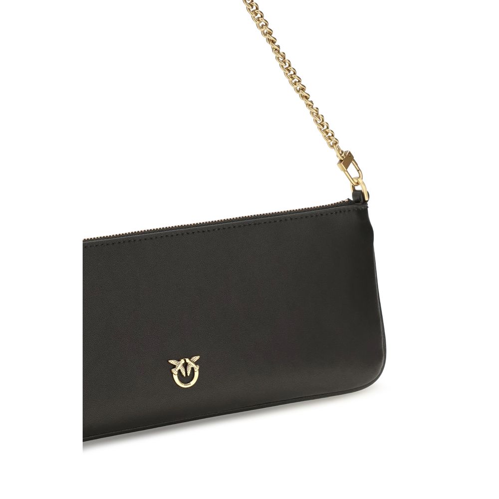 PINKO Black Calf Leather Bos Taurus Wallet