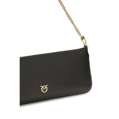 PINKO Black Calf Leather Bos Taurus Wallet