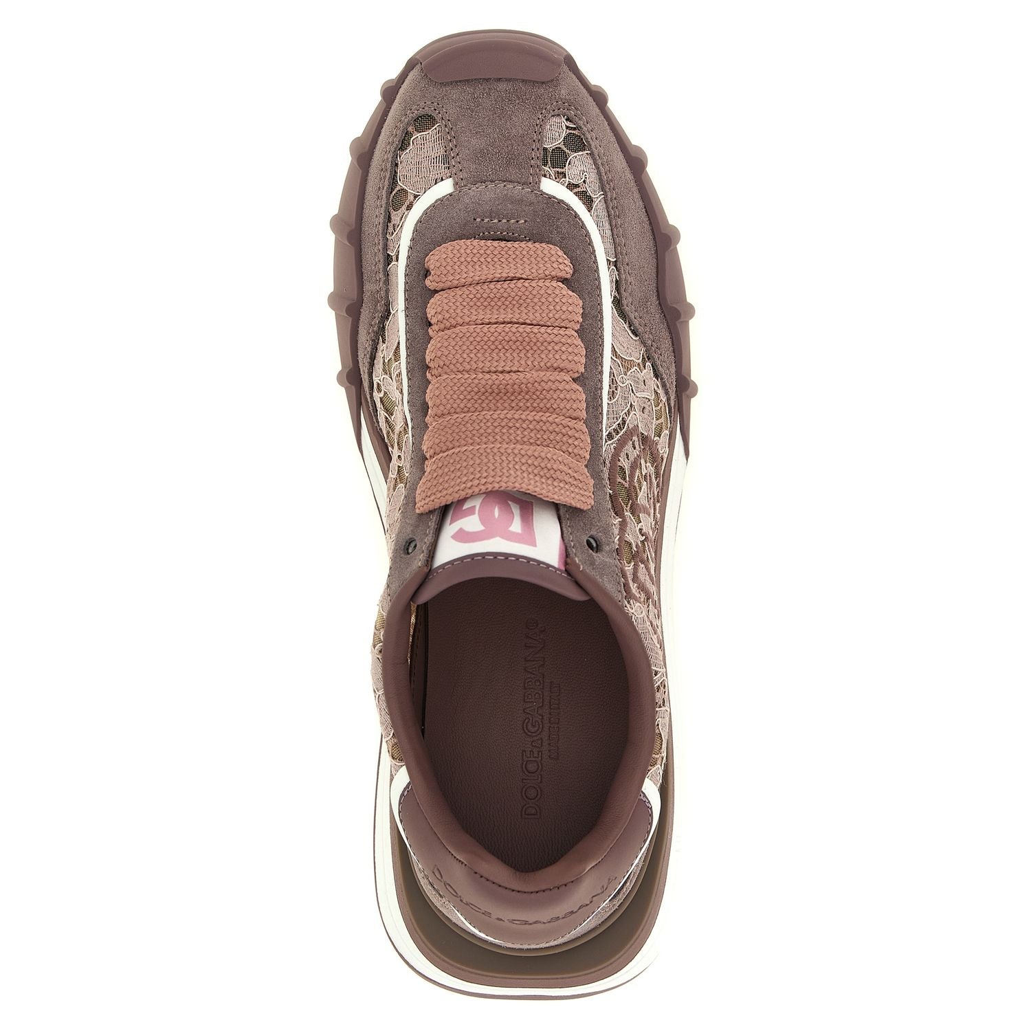 Dolce & Gabbana Purple Leather Athletic Sneakers