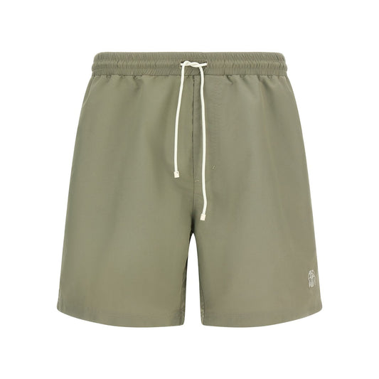 Brunello Cucinelli Bicolor Polyester Swim Shorts