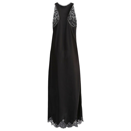 Balenciaga Lace trim long length sleeveless v-neckline dress Beachwear & underwear