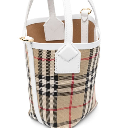 Burberry check motif mini bucket bag Shoulder