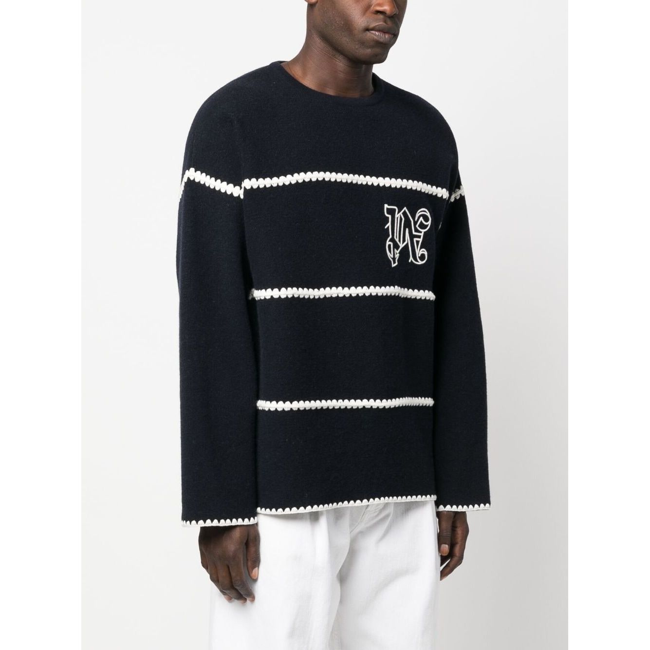 Palm Angels Sweaters Blue PMHE048E23KNI0014603