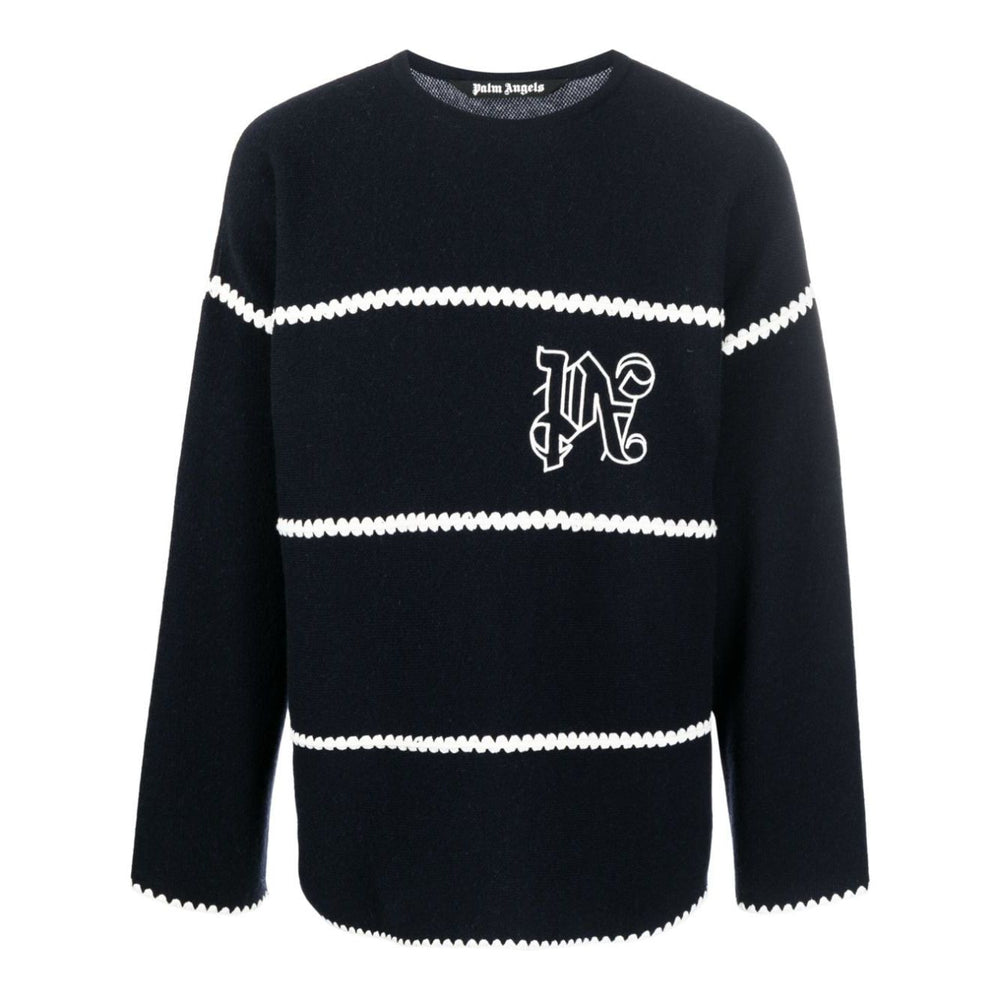 Palm Angels Sweaters Blue PMHE048E23KNI0014603