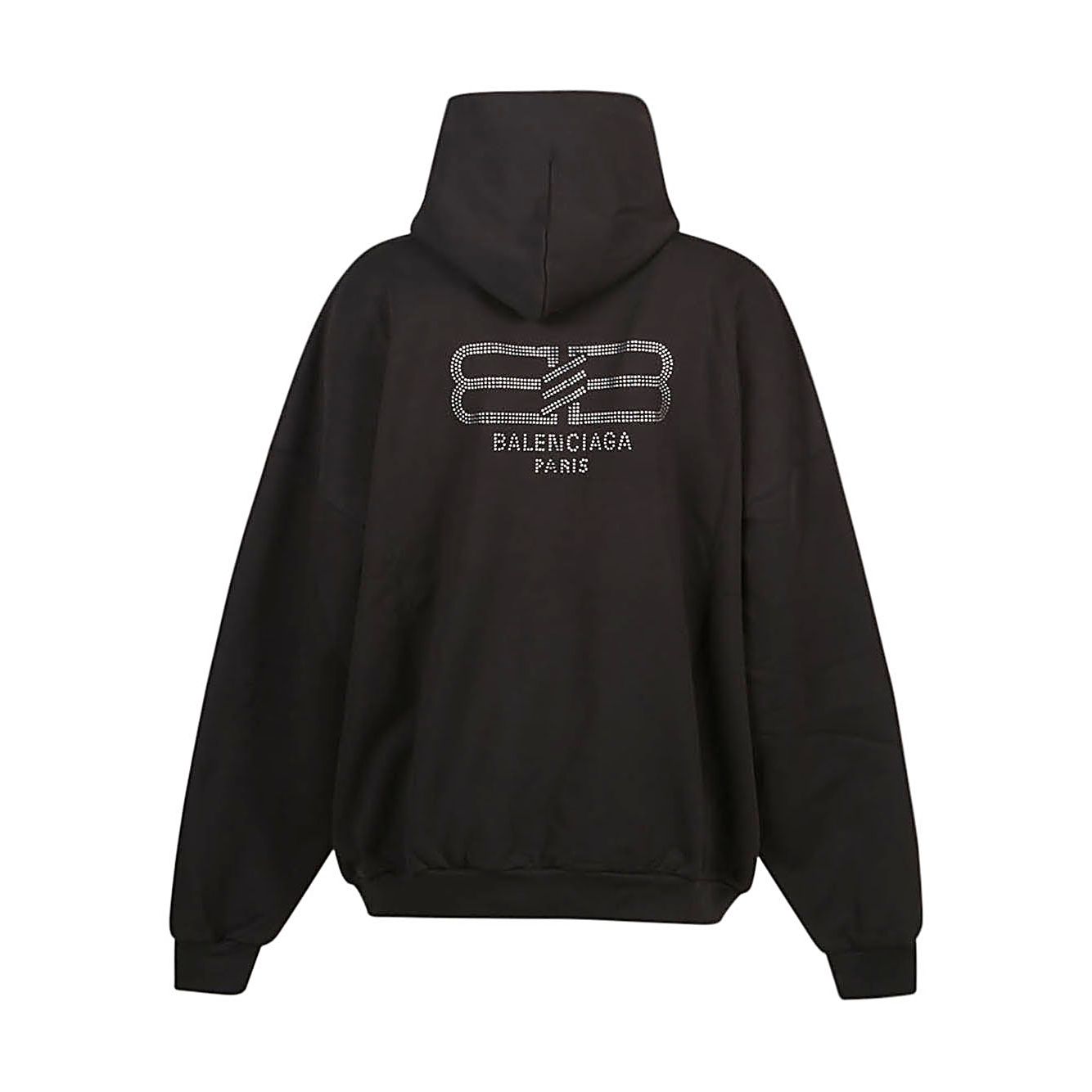 Balenciaga Bb strass cotton hoodie Topwear