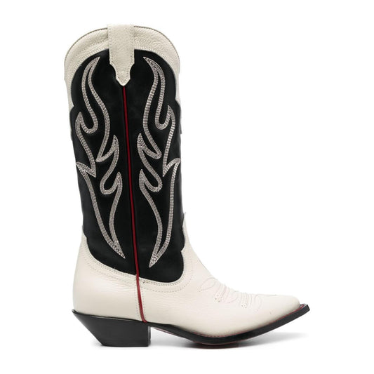SONORA Boots Black SANTAFEMAXIFLOWER35VACCHETTABLACK/WHITE