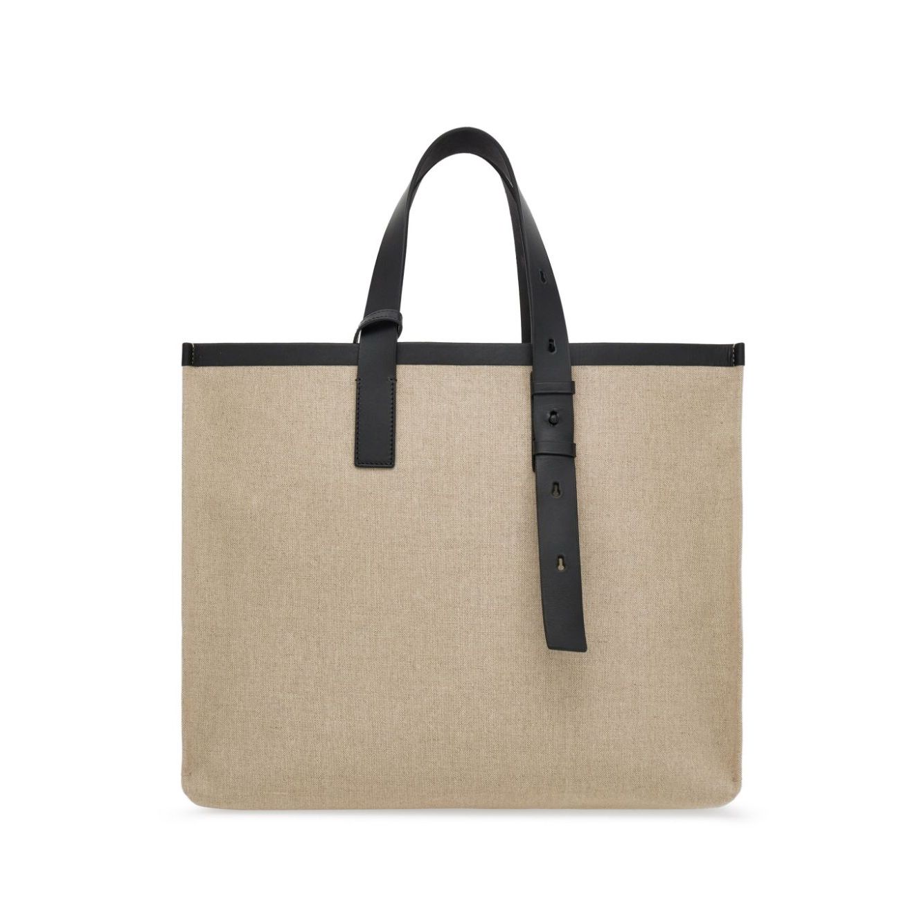 Front view with bag zipped and handles upright.