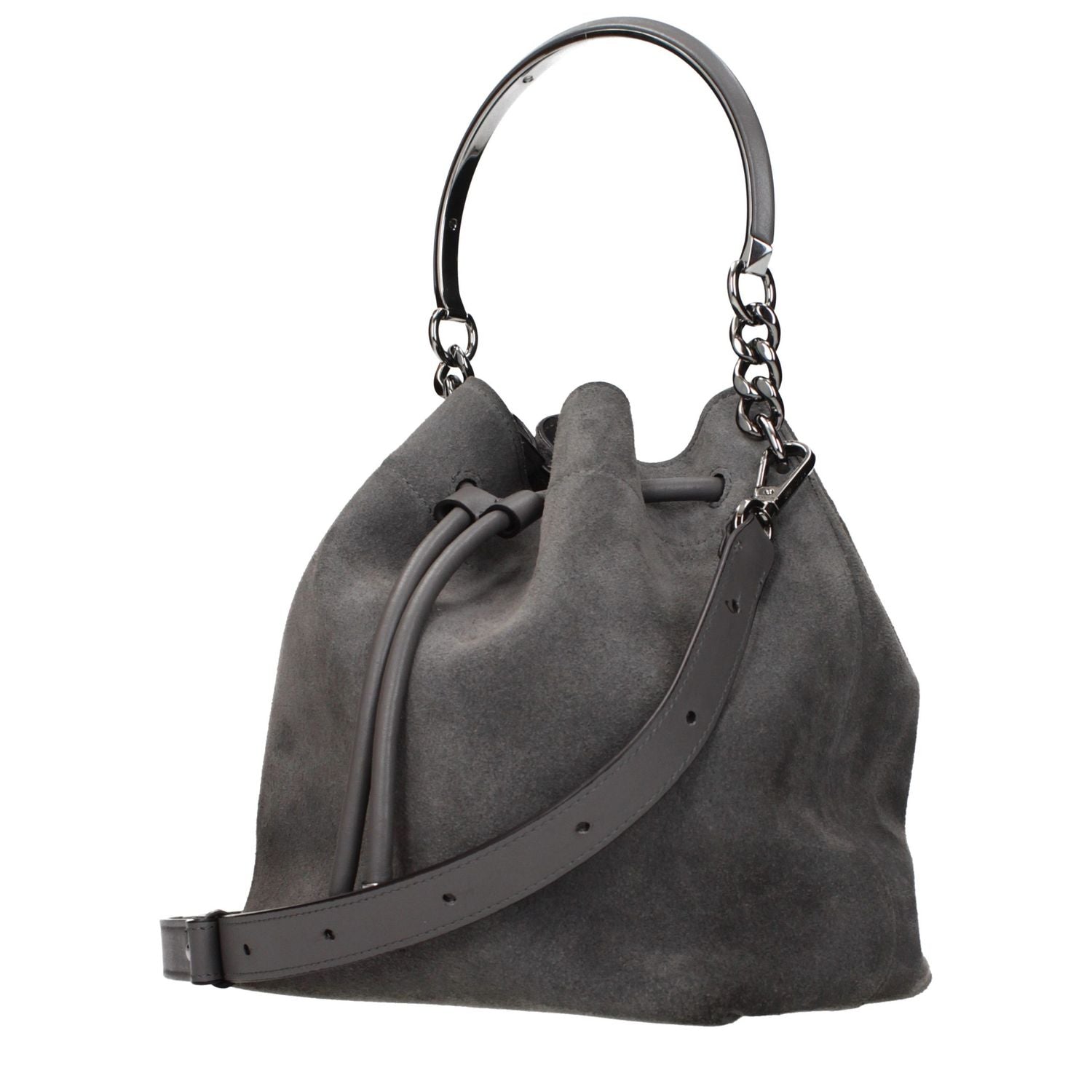 Jimmy Choo Gray Leather Handbag