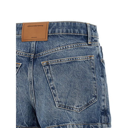 Alexander Wang Blue Cotton Bermuda Shorts